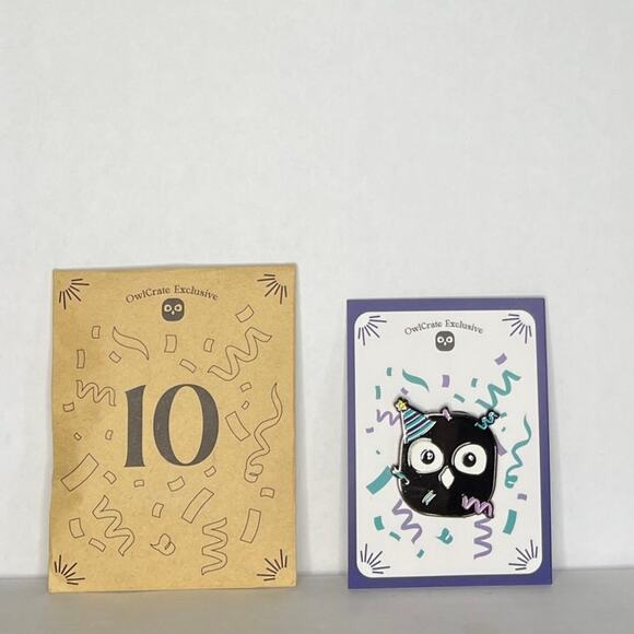 OwlCrate 10 Year Anniversary Exclusive Pin - March 2025 "Until We Meet Again" - Picture 5 of 5